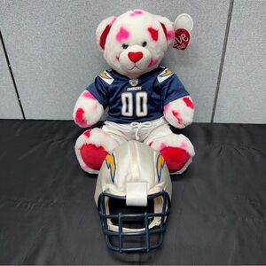 Build A Bear Workshop NFL  Chargers Plush Teddy Stuffed